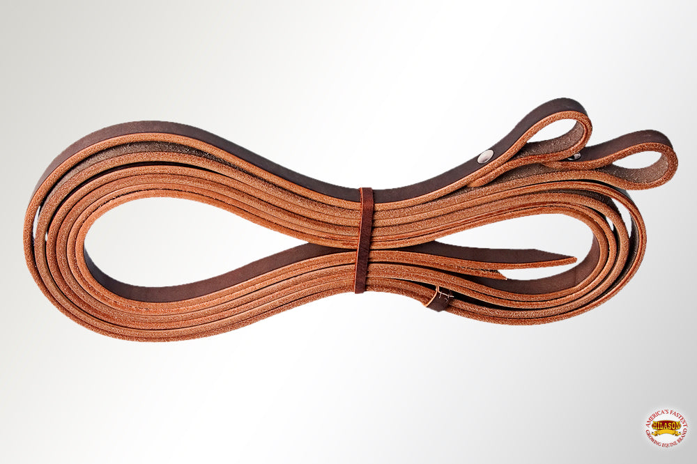 Hilason Bridle Leather Split Reins, Brown, 5/8" x 6 ft
