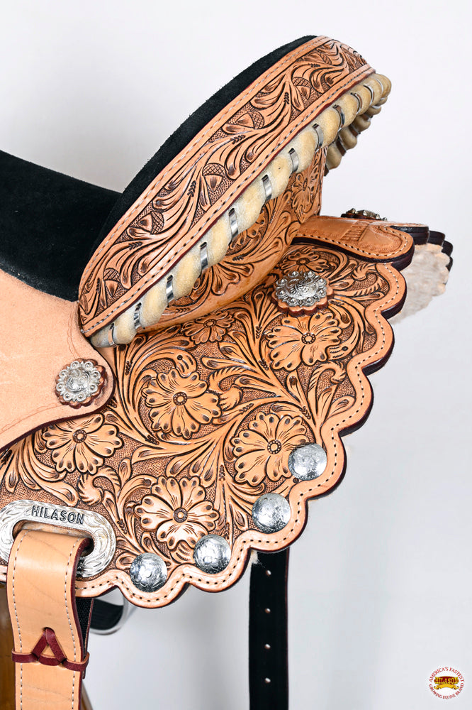 HILASON Western Horse Saddle American Leather Flex Trail Barrel Tack | for Horses