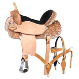 17 Western Horse Saddle American Leather Flex Trail Barrel Tack Hilason - Uhorse