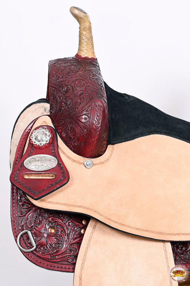 HILASON Western Horse Saddle American Leather Flex Trail Barrel Tack | for Horses