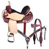 14 W. H. Saddle American Leather Flex Trail Barrel Tk. Hilason – by Hilason – Cowboy and equestrian accessories