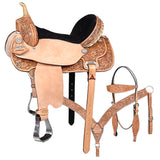 16 Western Horse Saddle American Leather Flex Trail Barrel Tack Hilason - Uhorse
