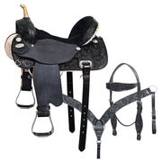 HILASON Western Horse Saddle American Leather Flex Trail Barrel Tack | for Horses