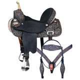 17 Western Horse Saddle American Leather Flex Trail Barrel Tack Hilason - Uhorse