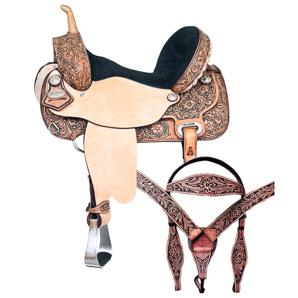 Western Horse Saddle American Leather Flex Trail Barrel Tack Hilason - Uhorse