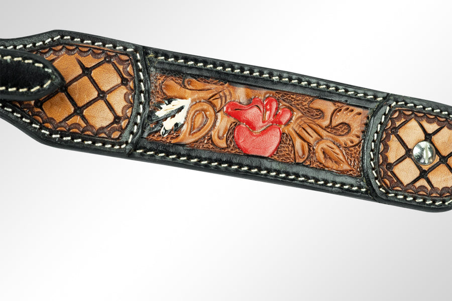 American Darling Western Horse Headstall Leather Dark Brown | Genuine