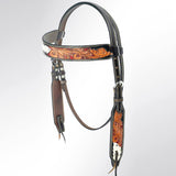 AMERICAN DARLING Western Horse Headstall American Leather Dark Brown