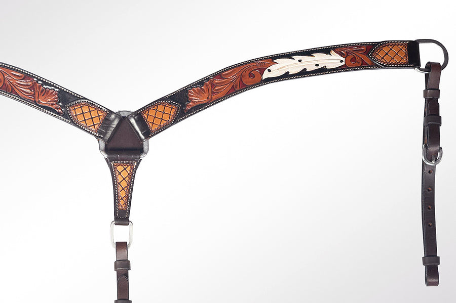 American Darling Western Horse Breast Collar Leather Dark Brown |Genuine Collar|Western