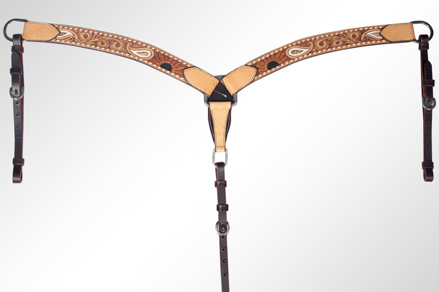 American Darling Western Horse Breast Collar Leather Dark Brown |Genuine Collar|Western
