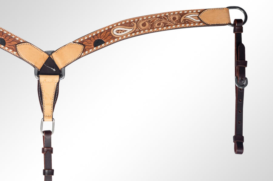 American Darling Western Horse Breast Collar Leather Dark Brown |Genuine Collar|Western