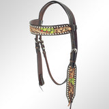 AMERICAN DARLING Western Horse Headstall American Leather Dark Brown