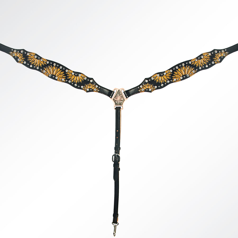 AMERICAN DARLING Western Horse Breast Collar Tack Genuine Leather - Uhorse