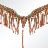 AMERICAN DARLING Western Horse Headstall Breast Collar Set Leather