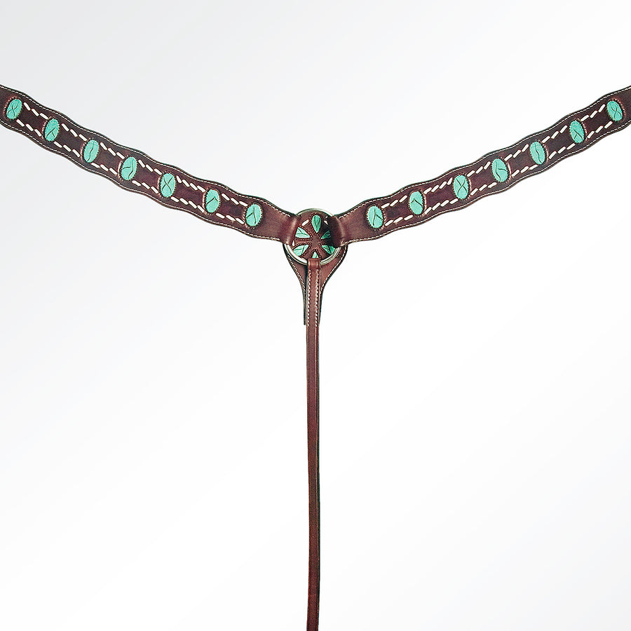 AMERICAN DARLING W. H. Headstall Breast Collar Set Leather by Hilason – Cowboy and equestrian accessories