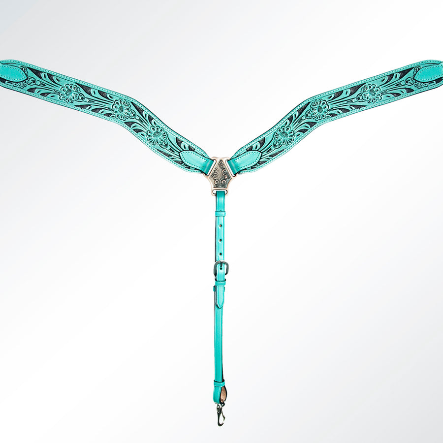 AMERICAN DARLING Western Horse Headstall Breast Collar Set Leather - Uhorse