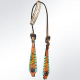 American Darling ADPAF110-HS Western Horse Floral One Ear Headstall Leather