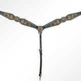AMERICAN DARLING Western Horse Headstall Breast Collar Set Leather - Uhorse