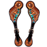 Bar H Equine H. Riding W. Leather Spurs Straps for Adults Womens – by Hilason – Cowboy and equestrian accessories