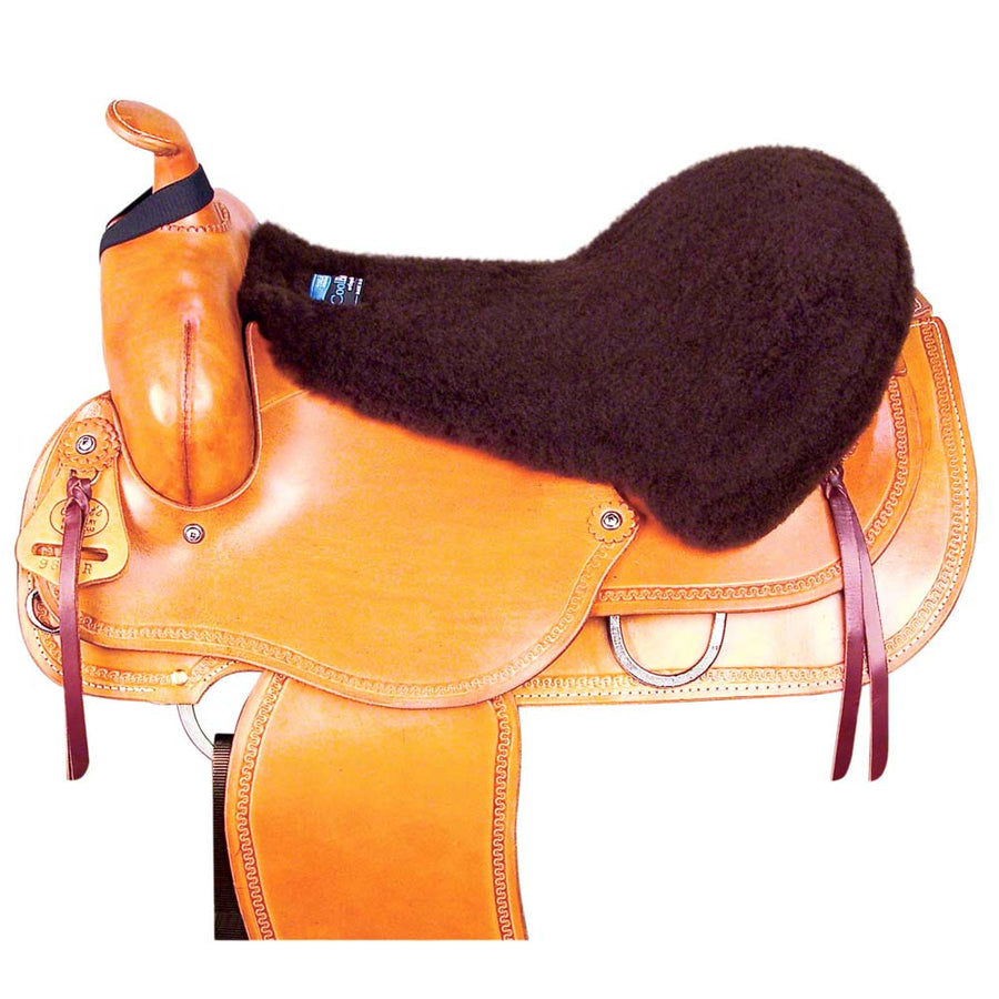 Cool Back Western Seat Saver 100% Polyester Pile Fabric Brown - Uhorse