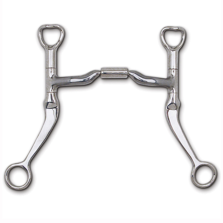 5 in Myler Flat H. Bit Shank Low Port Comfort Snaffle by Hilason – Cowboy and equestrian accessories