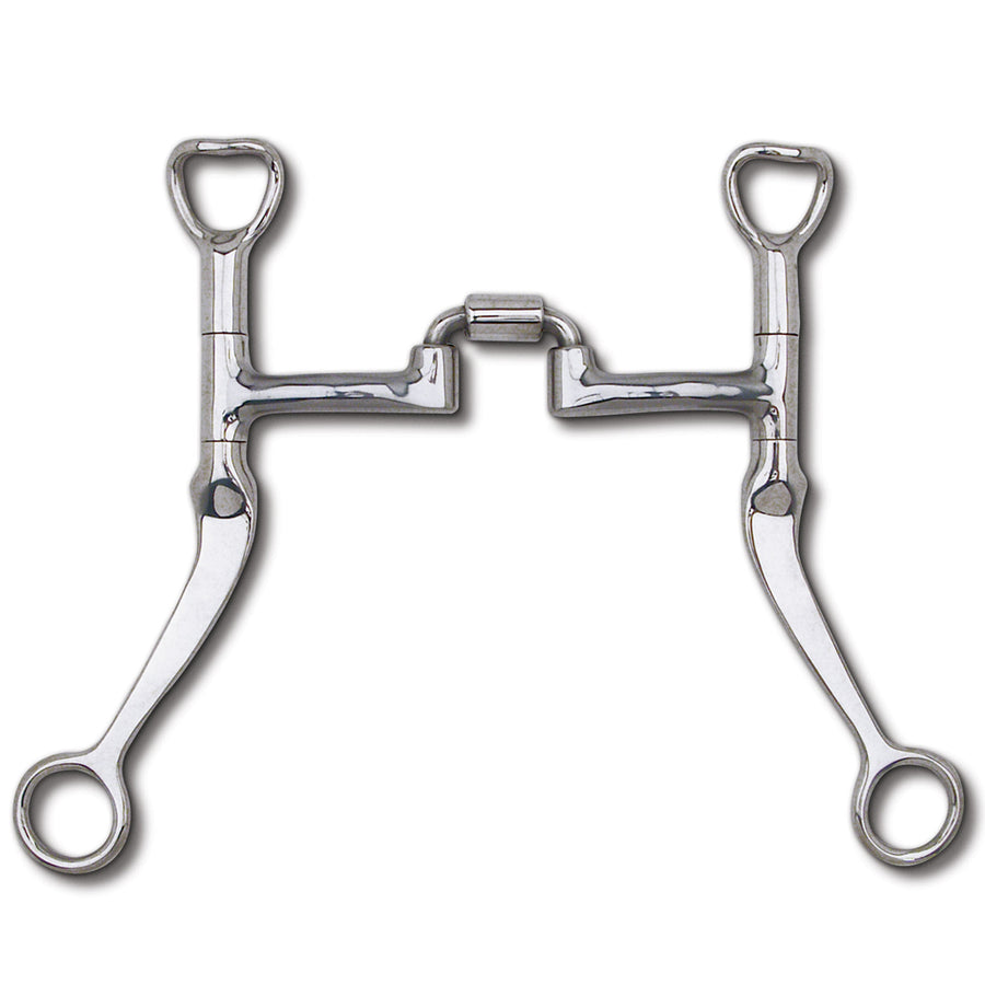 5 in Myler Flat Shank Correctional Low Ported Barrel by Hilason – Cowboy and equestrian accessories