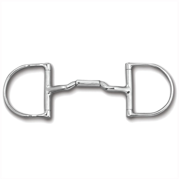 4 1/2 in Myler English Dee without Hooks Mullen with Low Ported Barrel by Hilason – Cowboy and equestrian accessories