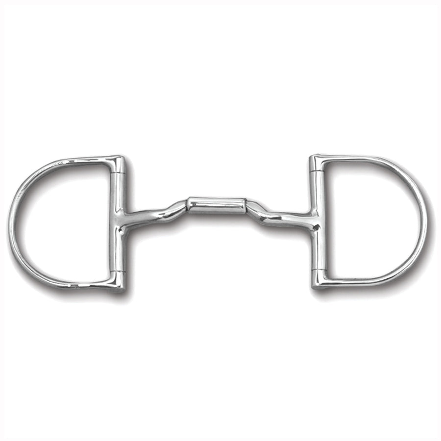 4 1/2 in Myler English Dee without Hooks Mullen with Low Ported Barrel by Hilason – Cowboy and equestrian accessories