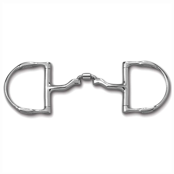 5 in Myler H. Bit Dee Hooks Stainless Steel Correctional Ported Barrel by Hilason – Cowboy and equestrian accessories