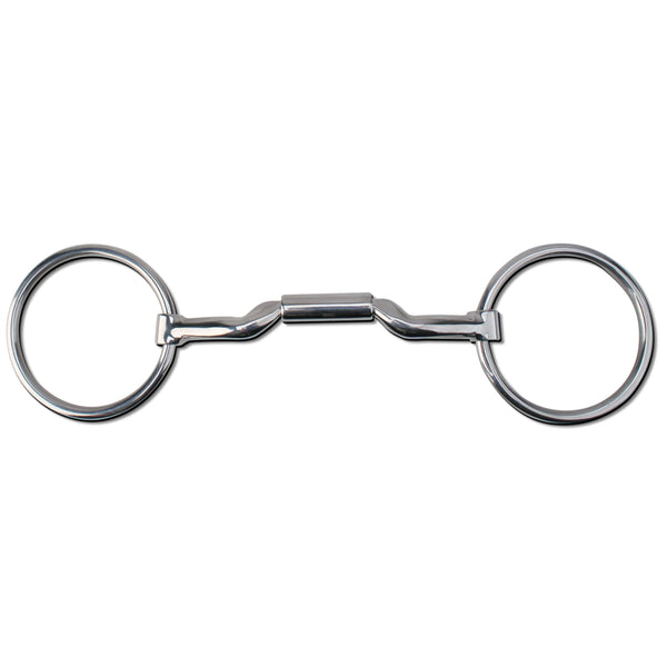 5 1/4 in Myler H. Bit Loose Ring Mullen W/ Low Ported Barrel by Hilason – Cowboy and equestrian accessories