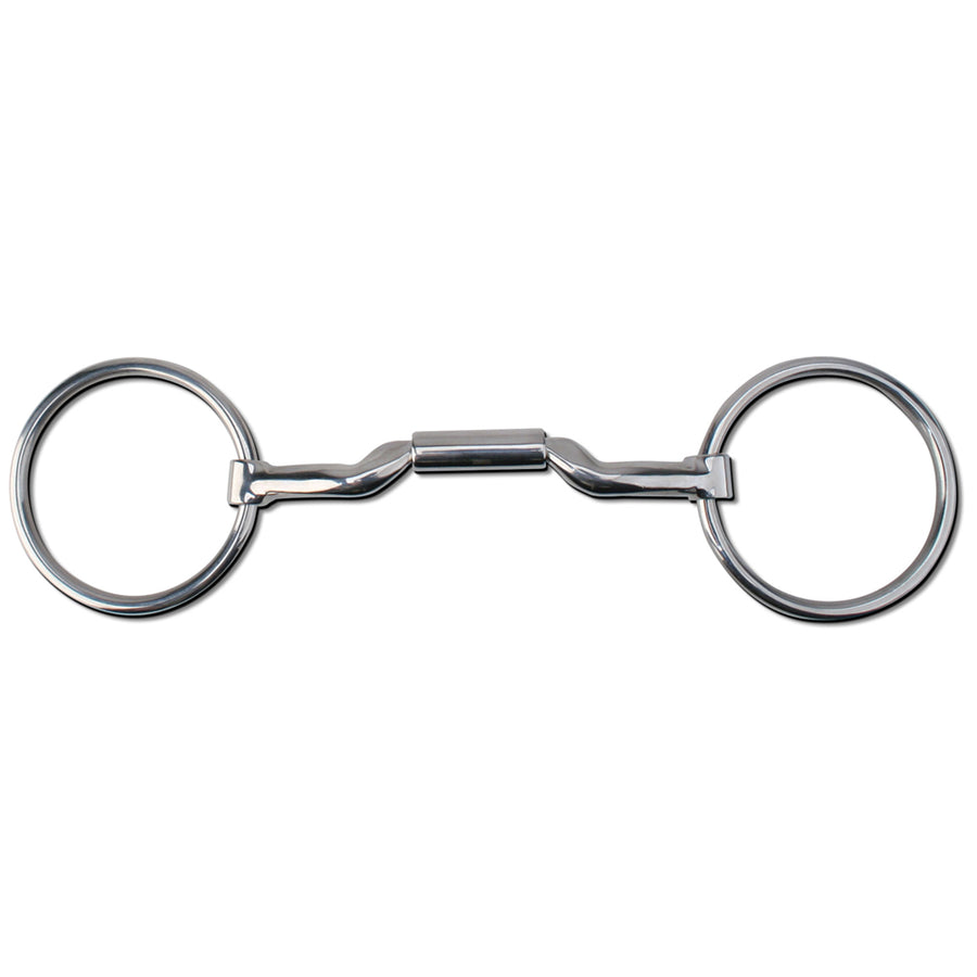 6 in Myler H. Bit Loose Ring Mullen W/ Low Ported Barrel by Hilason – Cowboy and equestrian accessories