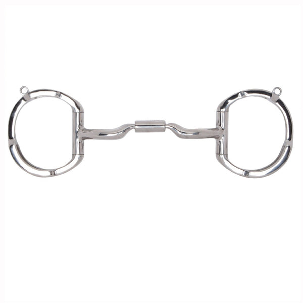 5 1/2 in Myler H. Bit Eggbutt With Hooks Low Port Comfort Snaffle – by Hilason – Cowboy and equestrian accessories