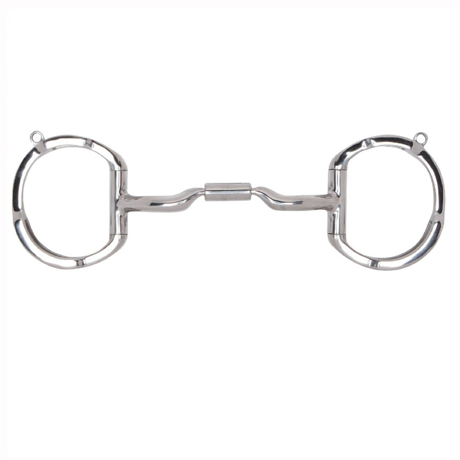 5 1/2 in Myler H. Bit Eggbutt With Hooks Low Port Comfort Snaffle – by Hilason – Cowboy and equestrian accessories