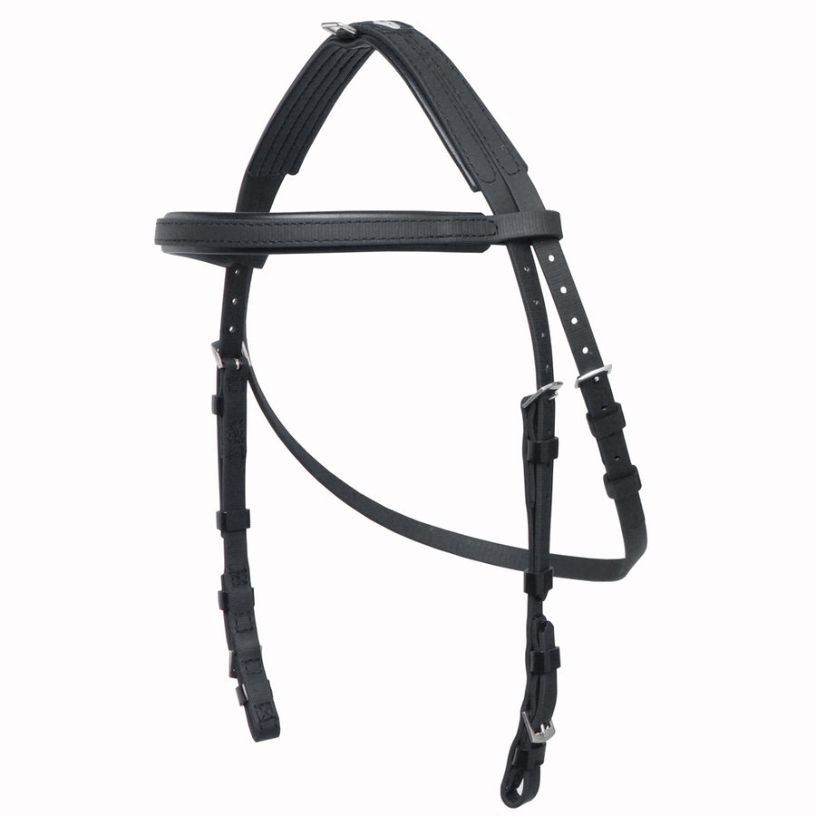 Cob Zilco Hackmore Horse Bridle Synthetic Leather Black - Uhorse