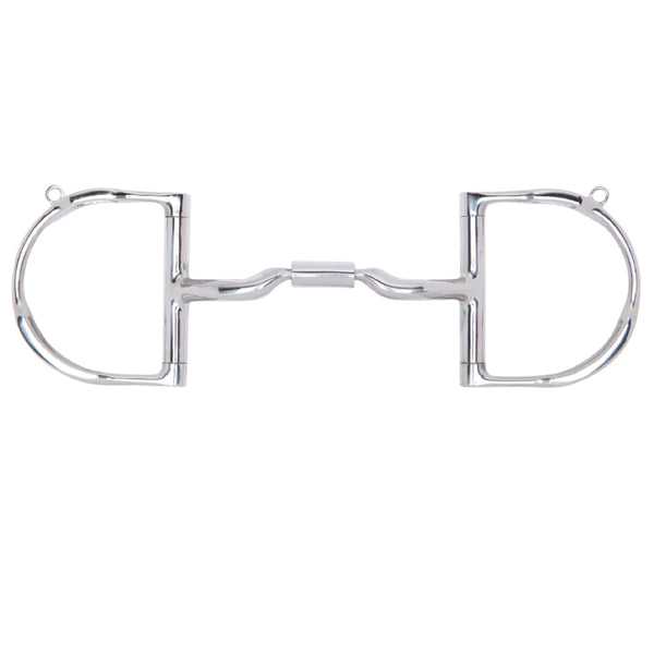 5 in Myler H. Bit Dee W/ Hooks Low Port Comfort Snaffle by Hilason – Cowboy and equestrian accessories