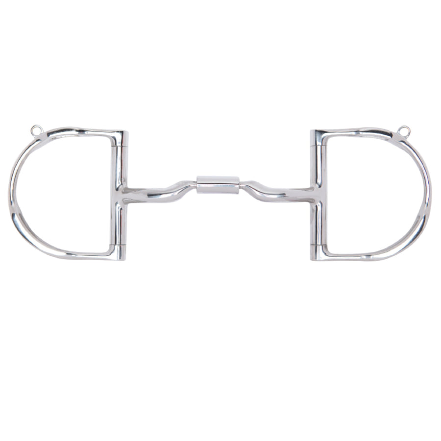 5 in Myler H. Bit Dee W/ Hooks Low Port Comfort Snaffle by Hilason – Cowboy and equestrian accessories