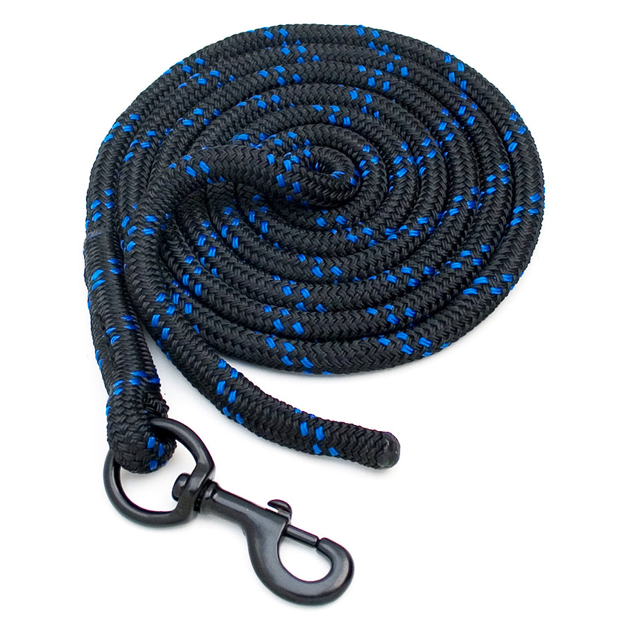 10 Ft Blocker Horsemanship Products Horse Lead Rope Black Blue - Uhorse