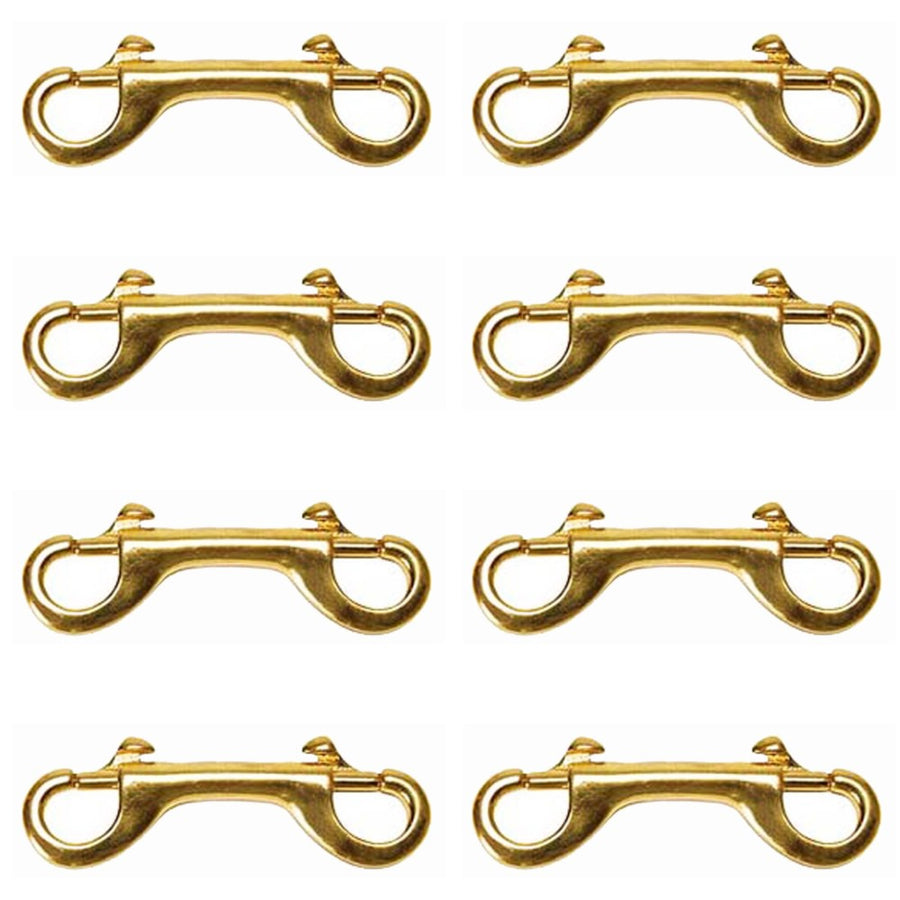 4 3/4 in Hilason Double Ended Bolt Snap Solid Brass Pack Of 8 - Uhorse