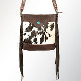 American Darling Large Crossbody Hand Tooled Hair On Genuine Leather Women Bag Western Handbag Purse