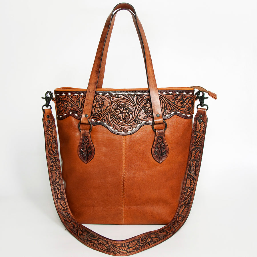 Ameran Darling Women's Crossbody Bag Western Hand Tooled Genuine Leather Handbag and Ladies Purse