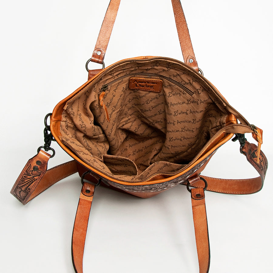 Ameran Darling Women's Crossbody Bag Western Hand Tooled Genuine Leather Handbag and Ladies Purse