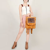 American Darling Backpack Hand Tooled Genuine Leather W. Women Bag