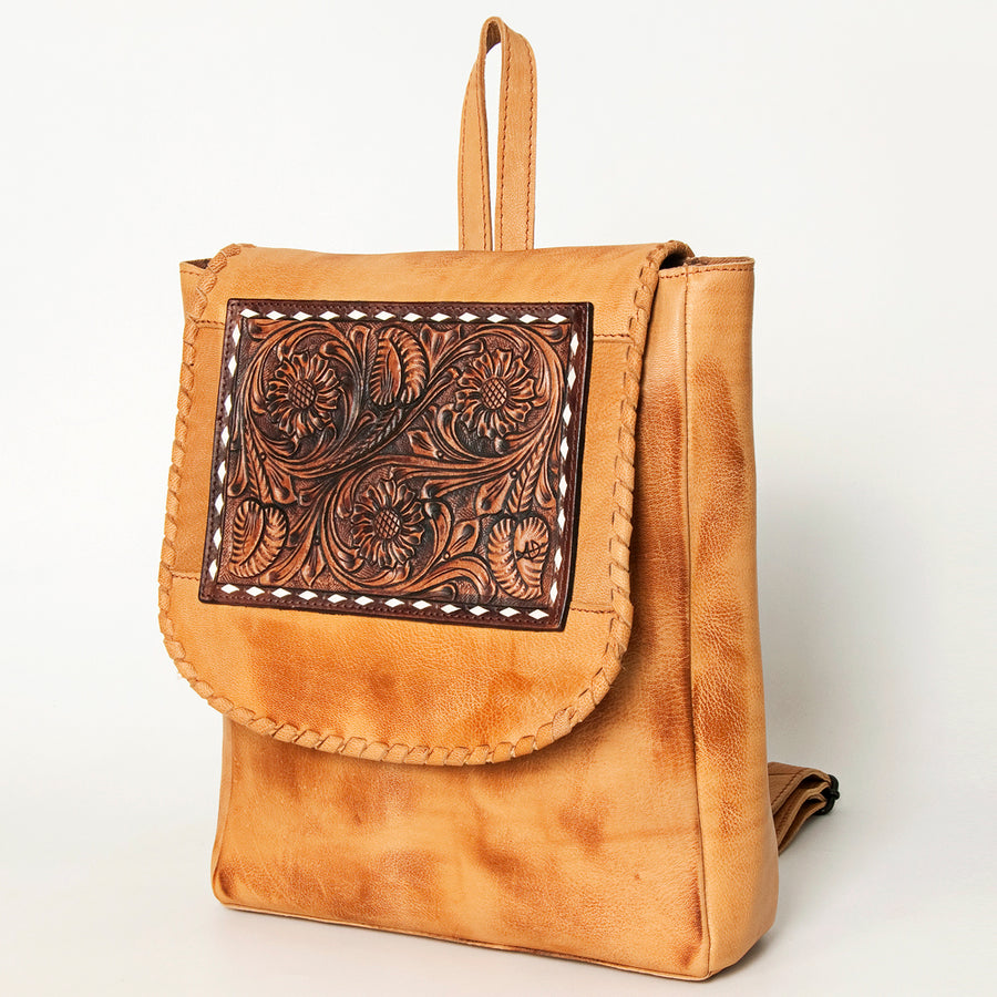 American Darling Backpack Hand Tooled Genuine Leather Western Women Bag Handbag Purse | for Laptop School - Uhorse