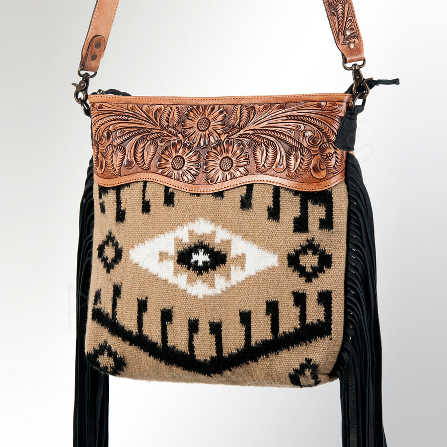 ADBGZ267 American Darling Hand Tooled Saddle Blanket Genuine Leather by Hilason – Cowboy and equestrian accessories