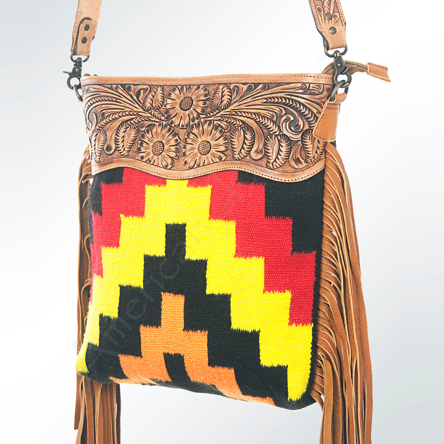 American Darling Large Crossbody Hand Tooled Saddle Blanket Genuine Leather Women Bag Western Handbag Purse | Cute - Uhorse