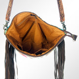 American Darling ADBGZ272 Messenger Hand Tooled Saddle Blanket Genuine Leather Women Bag Western Handbag Purse