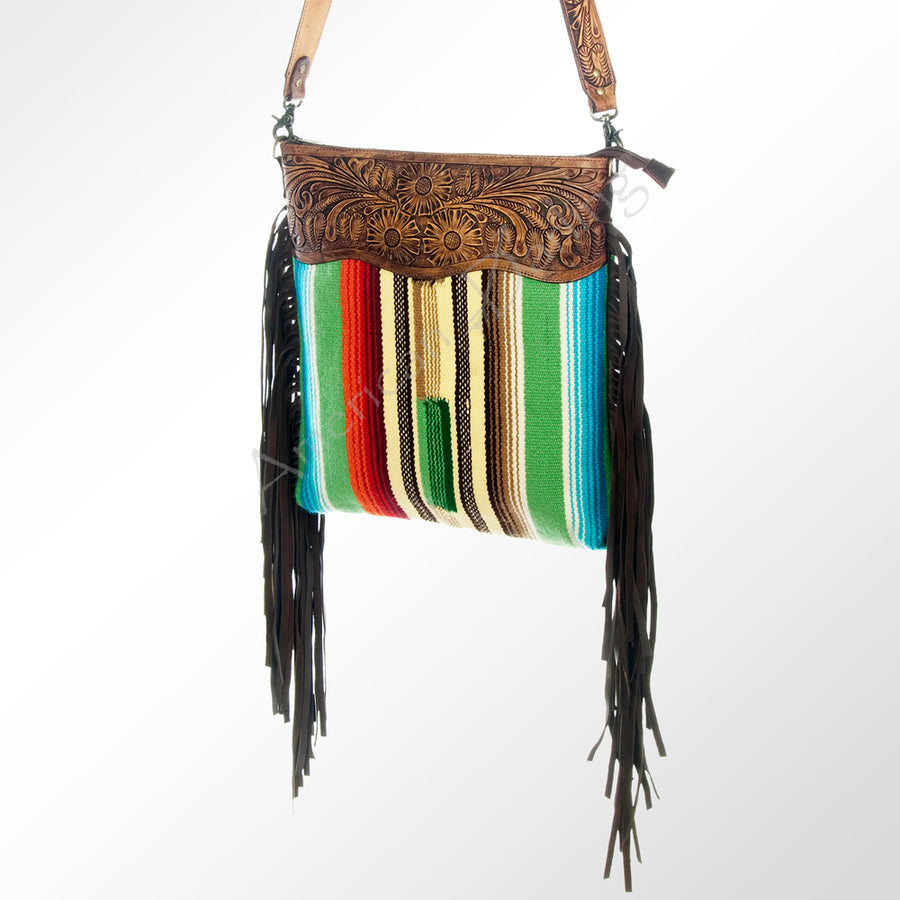 American Darling Large Crossbody Hand Tooled Saddle Blanket Genuine Leather Women Bag Western Handbag Purse | Cute - Uhorse