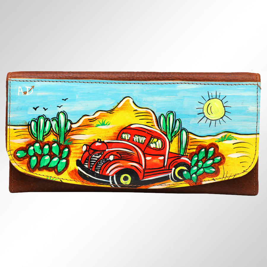 American Darling Small Cross body Bag Genuine Vegetable Tanned Leather Wallet Purse Western Handbag 4in x 1in x 8in