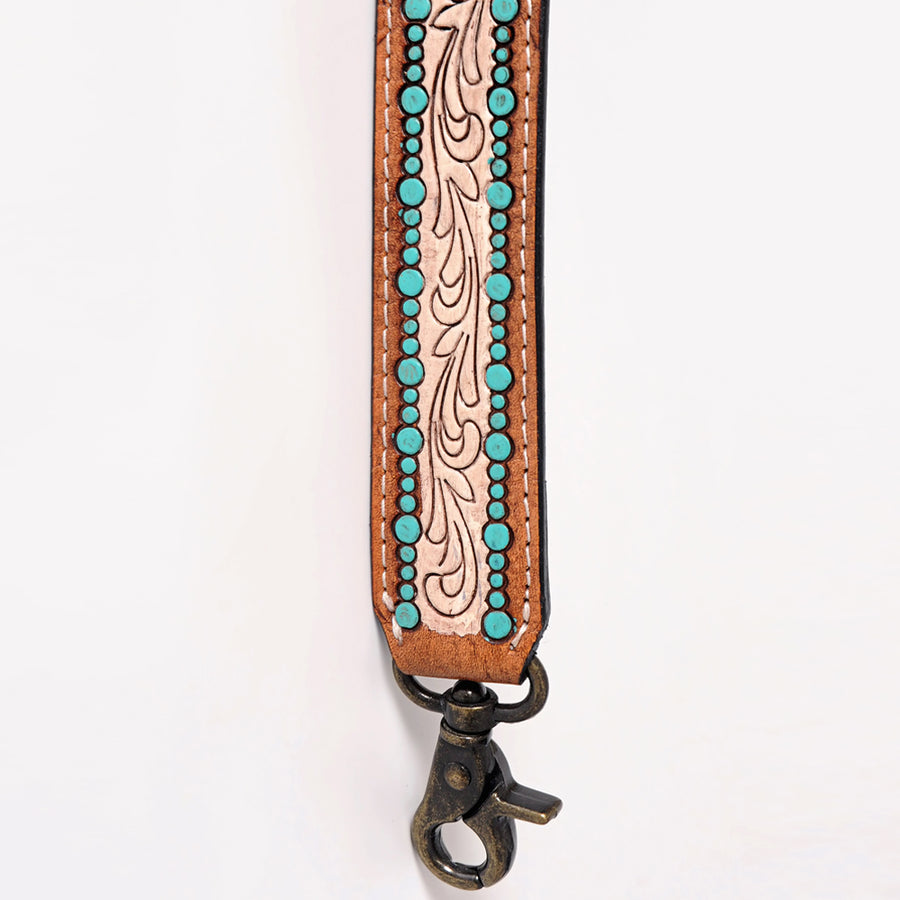 American Darling Hand Tooled Genuine Leather Crossbody Handle Strap for Bags Phone Keychain Wallet Purse Clutch Cellphone