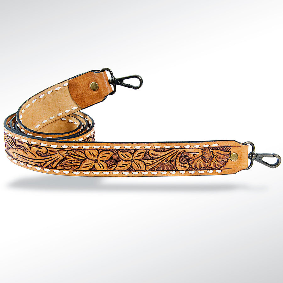 American Darling Hand Tooled Genuine Leather Crossbody Handle Strap for Bags Phone Wallet Purse Clutch