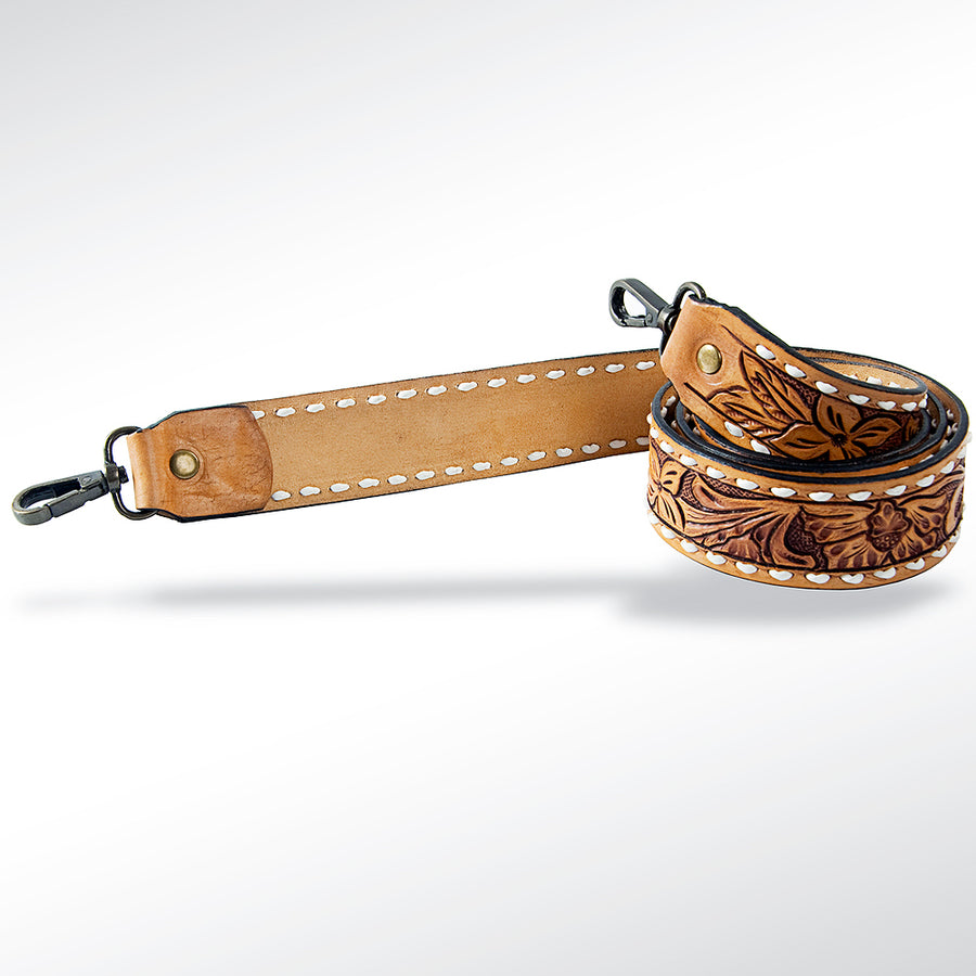 American Darling Hand Tooled Genuine Leather Crossbody Handle Strap for Bags Phone Wallet Purse Clutch